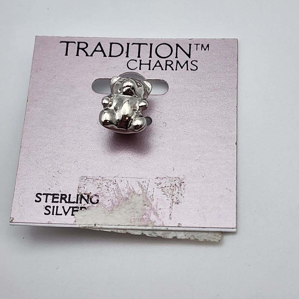 NWT Tradition Charms Sterling Silver Teddy Bear Charm